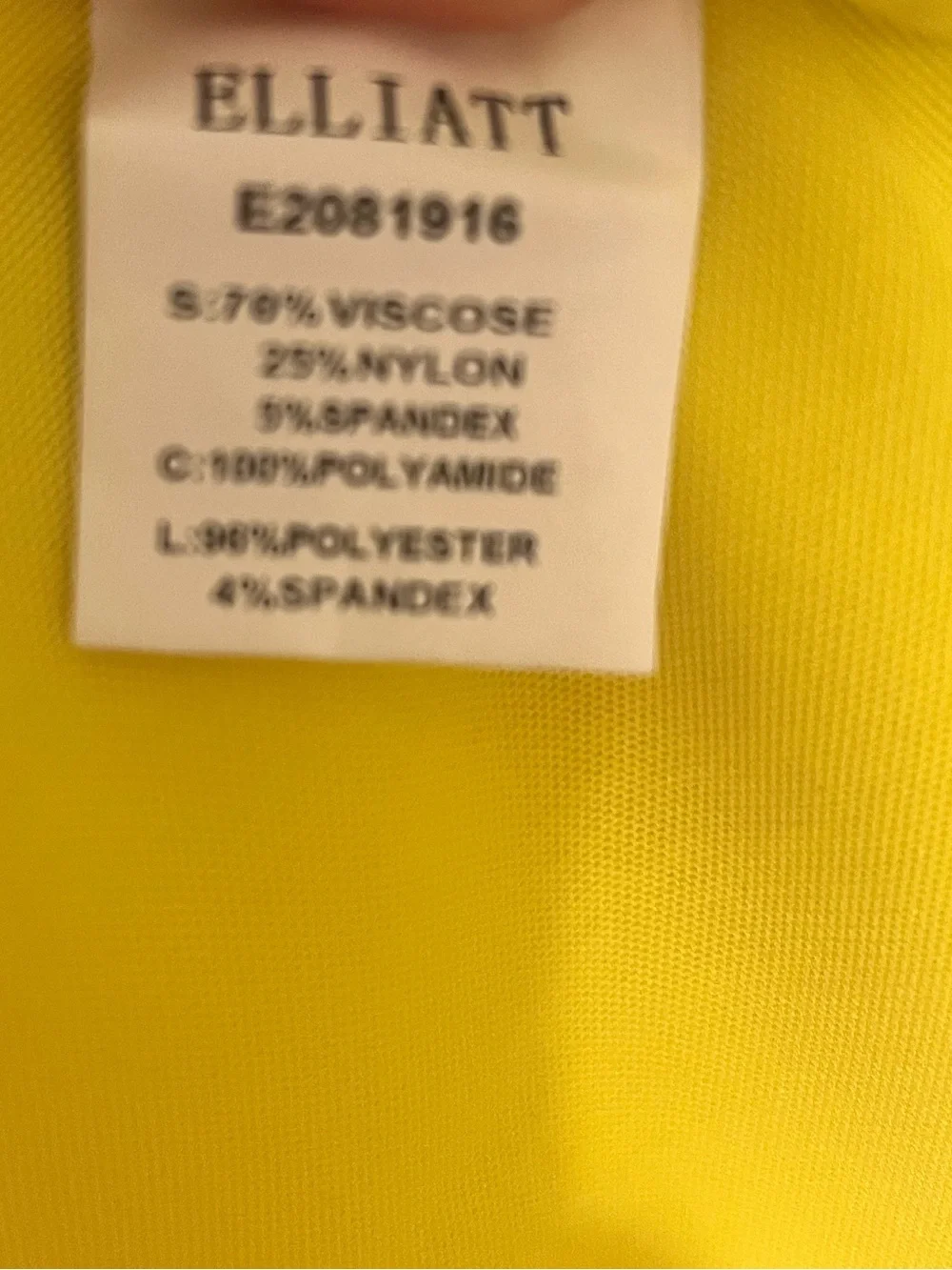 Elliatt Yellow Long Sleeve Mini Dress Size Small | Shoulder Pads & Wrap Skirt